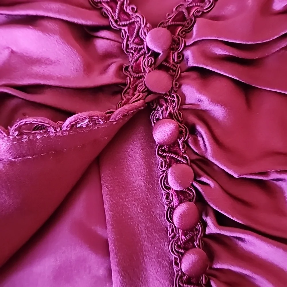 Carmen Marc Valvo Dark Purlpe / Burgundy Jacket  Quiet Luxury Elegant - Picture 9 of 10